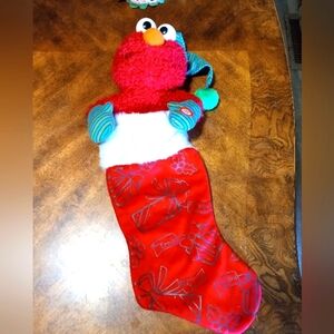 Muppet Sesame Street Elmo Animated Singing Talking Christmas Stocking 24" Works
